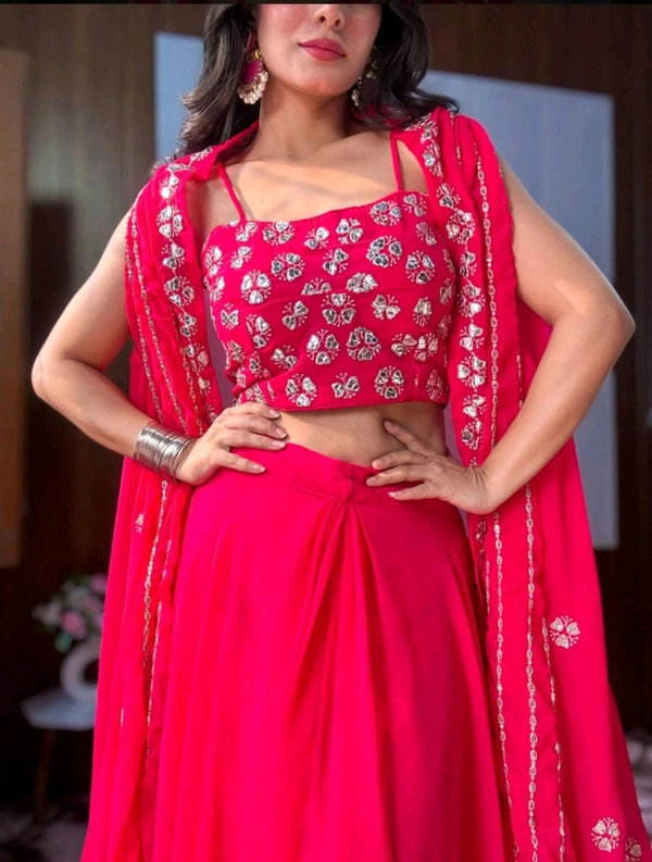 STYLISH INDO-WESTERN OUTFIT - Torch Red, Free Size