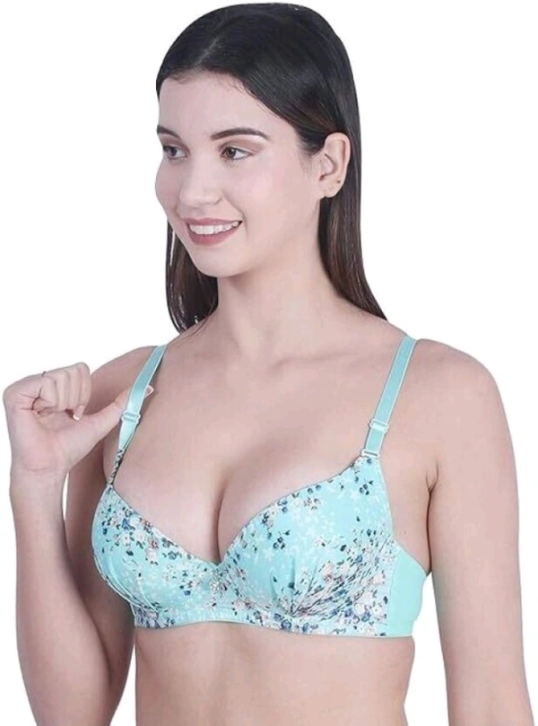 Women Everyday Lightly Padded Bra (Red)
 - Green, 34B