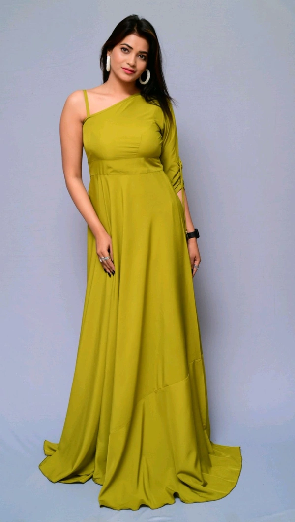 Women Fit and Flare Maroon Dress
 - MGreen, XS