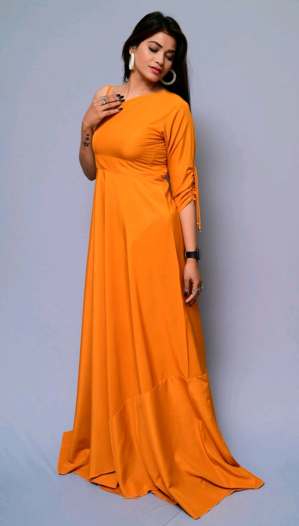 Women Fit and Flare Maroon Dress
 - Rust, XL