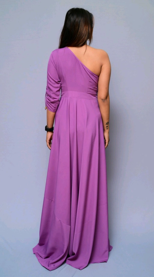 Women Fit and Flare Maroon Dress
 - Lavender, XXL