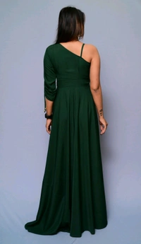 Women Fit and Flare Maroon Dress
 - BGreen, 3XL