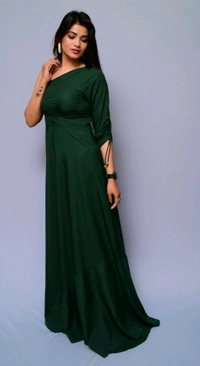 Women Fit and Flare Maroon Dress
 - BGreen, 3XL