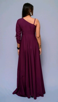 Women Fit and Flare Maroon Dress
 - Wine, 4XL