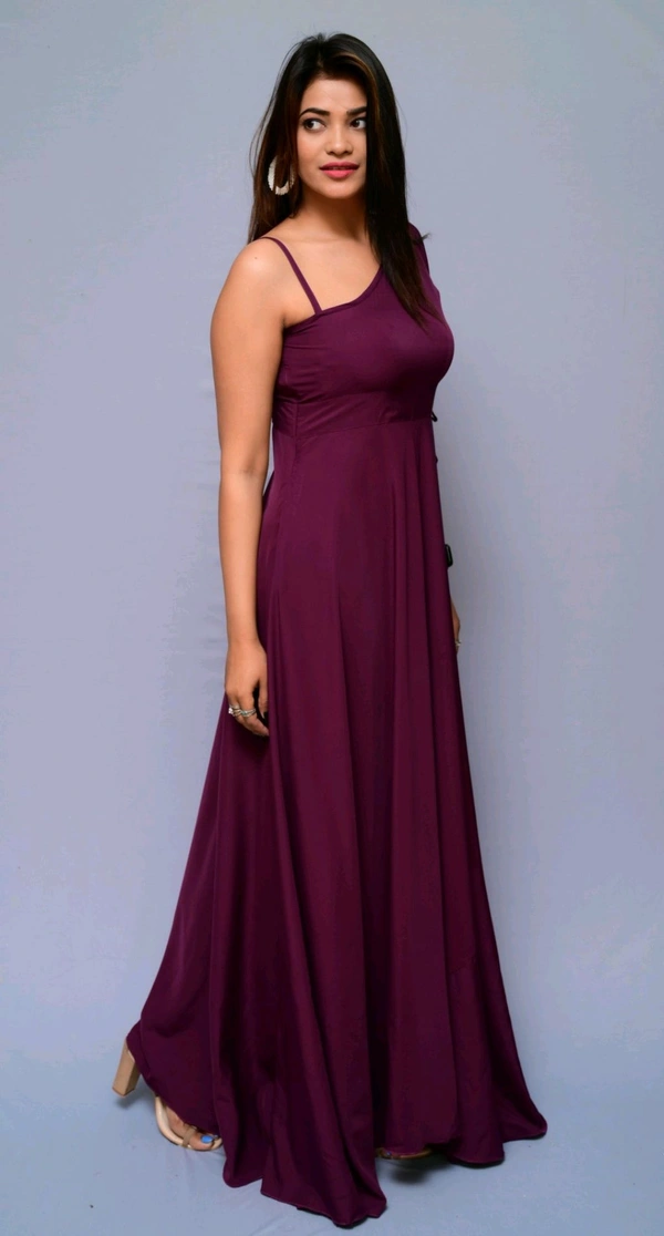 Women Fit and Flare Maroon Dress
 - Wine, 4XL