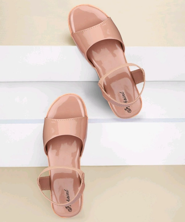 Women Wedges Sandal (Black, 6)
 - Rose Fog, 5