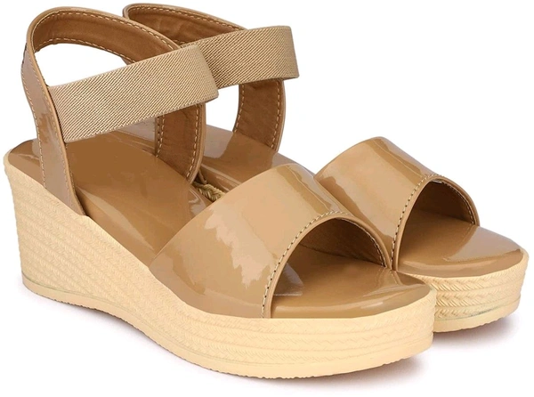 Women Wedges Sandal (Black, 6)
 - Whiskey, 5