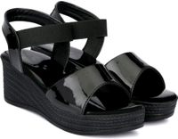 Women Wedges Sandal (Black, 6)
 - Black, 6