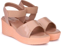 Women Wedges Sandal (Black, 6)
 - Rose Fog, 6