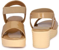 Women Wedges Sandal (Black, 6)
 - Whiskey, 6