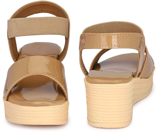 Women Wedges Sandal (Black, 6)
 - Whiskey, 6