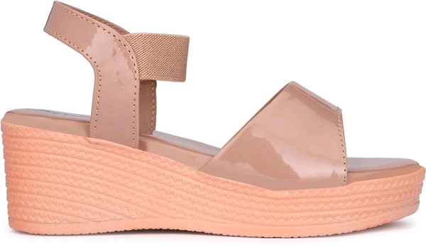 Women Wedges Sandal (Black, 6)
 - Rose Fog, 7