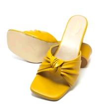 Block Heel Slipper For Women And Girl - Buddha Gold, 4