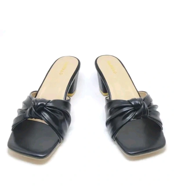 Block Heel Slipper For Women And Girl - Black, 5