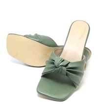 Block Heel Slipper For Women And Girl - Battleship Gray, 6