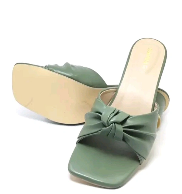 Block Heel Slipper For Women And Girl - Battleship Gray, 6