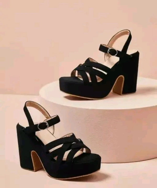 LATEST WOMEN HEEL - Black, 4