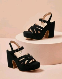 LATEST WOMEN HEEL - Black, 4