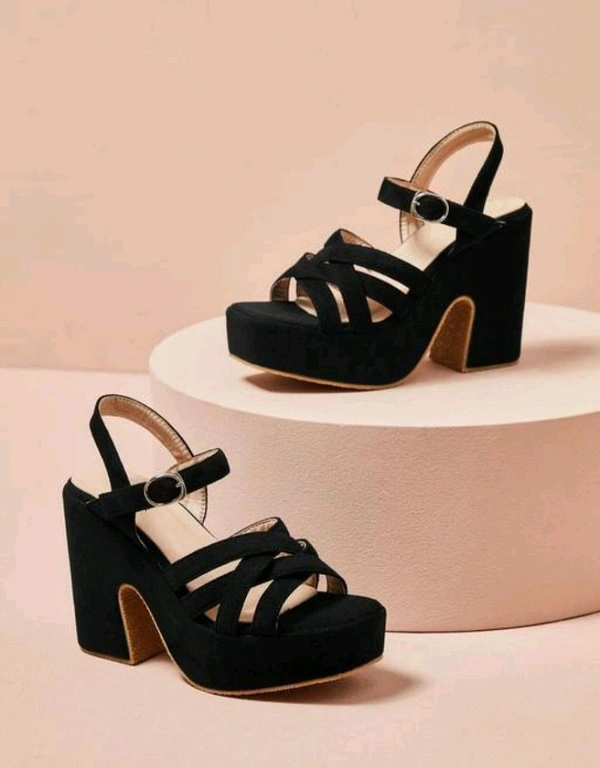 LATEST WOMEN HEEL - Black, 4