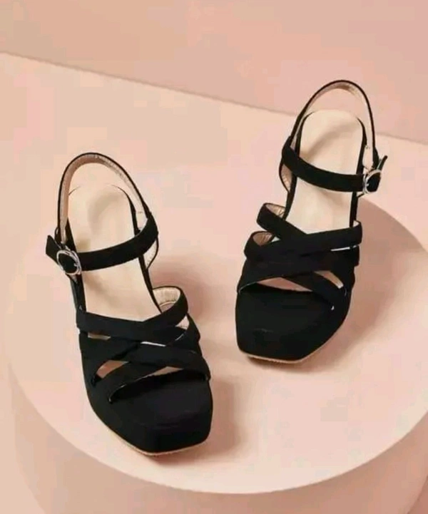 LATEST WOMEN HEEL - Black, 8