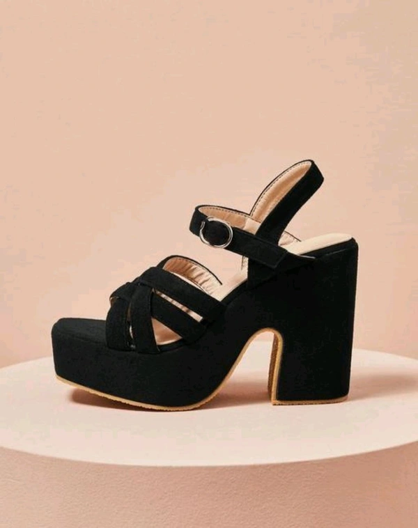 LATEST WOMEN HEEL - Black, 8