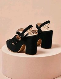 LATEST WOMEN HEEL - Black, 8