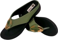 Women's Fashion Sandal Faux Leather, Comfortable & Stylish Wedges Ideal for Casual & Formal Occasions (Green, 5) - Verdigris, 5