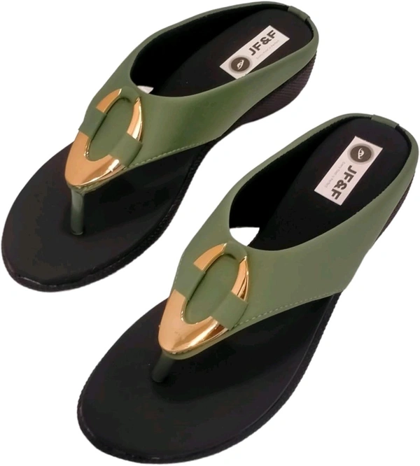 Women's Fashion Sandal Faux Leather, Comfortable & Stylish Wedges Ideal for Casual & Formal Occasions (Green, 5) - Verdigris, 6