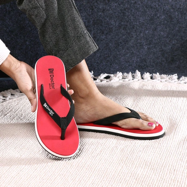 Lightweight Antiskid|Ortho|Heels Slippers for Women Flip Flop for Girls Women Slippers
(Maroon, 4)
 - Red, 5