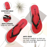 Lightweight Antiskid|Ortho|Heels Slippers for Women Flip Flop for Girls Women Slippers
(Maroon, 4)
 - Red, 6
