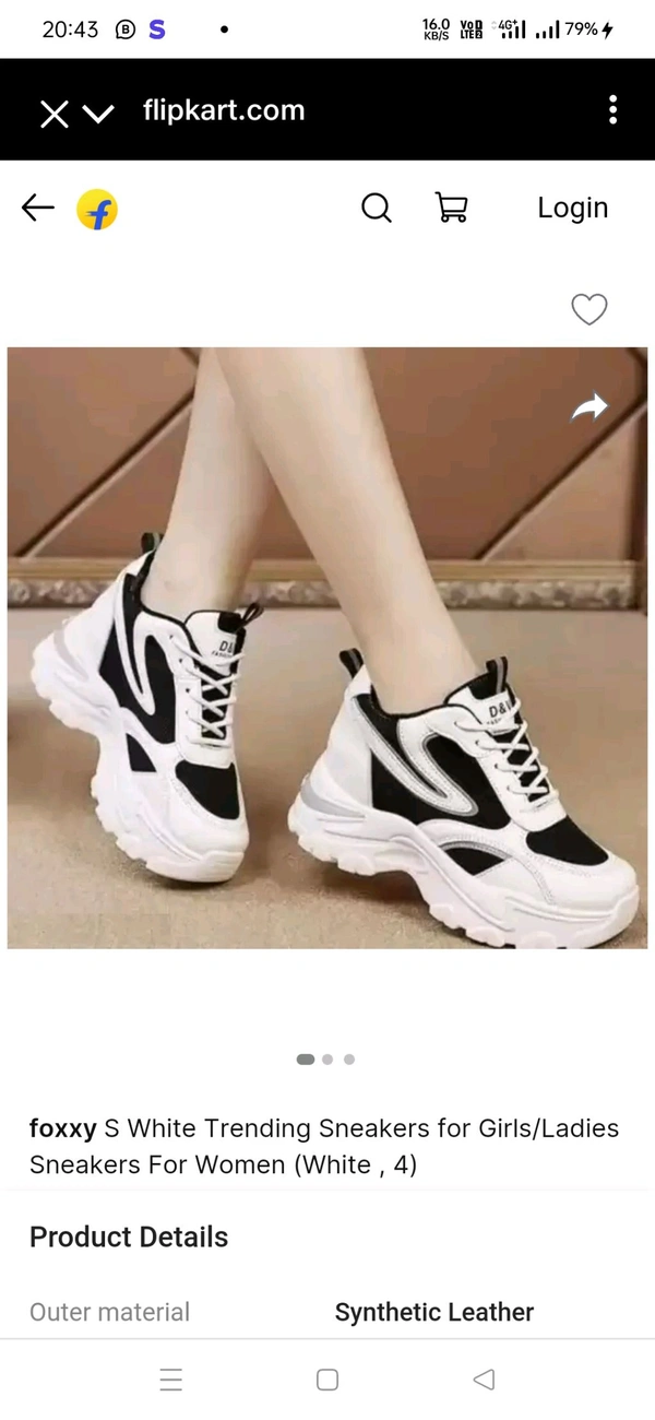 White Trending Sneakers for Girls/Ladies Sneakers For Women (White, 4) - White, 6