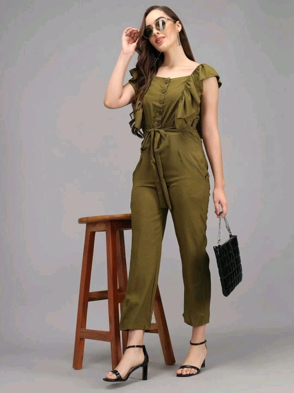 Solid women jumpsuit.  - Shingle Fawn, L