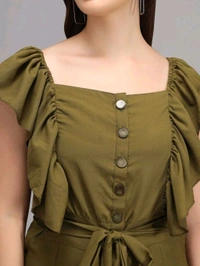 Solid women jumpsuit.  - Shingle Fawn, L