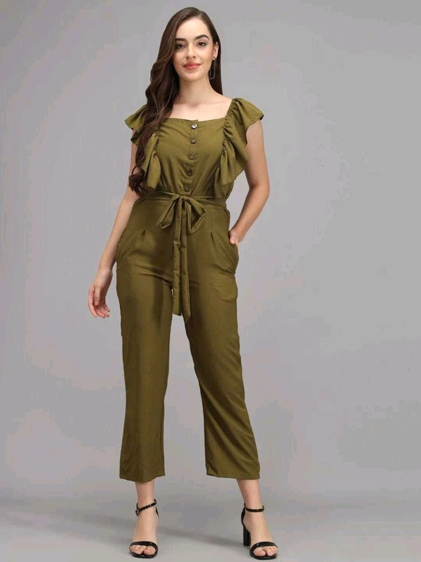 Solid women jumpsuit.  - Shingle Fawn, L