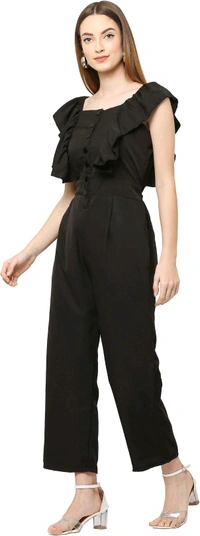 Solid women jumpsuit.  - Black, L