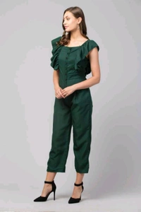 Solid women jumpsuit.  - Te Papa Green, L