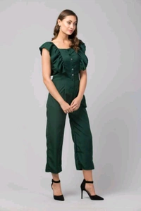Solid women jumpsuit.  - Te Papa Green, L