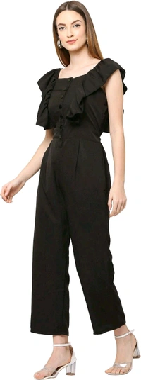 Solid women jumpsuit.  - Black, XL