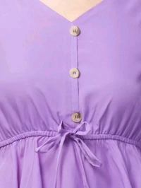 Women Crepe Crop Top Palazzo Set - Heliotrope, S