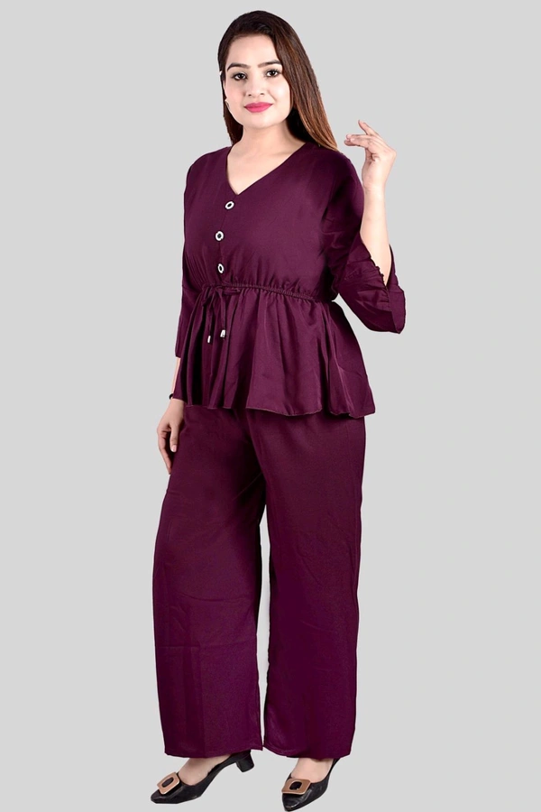 Women Crepe Crop Top Palazzo Set - Finn, XXS