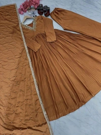 Wine Elegant Party Wear Alia Cut Anarkali Gown Set with Dupatta & Bottom - Cape Palliser, XXL