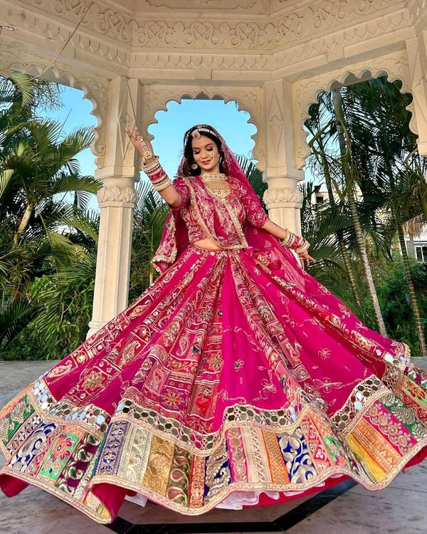 NAVRATRI SPECIAL PRINTED LAHENGA CHOLI
 - Lipstick, Free Size
