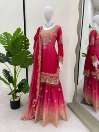 Havy Chinon Blue Designer Suit
 - Shiraz, M