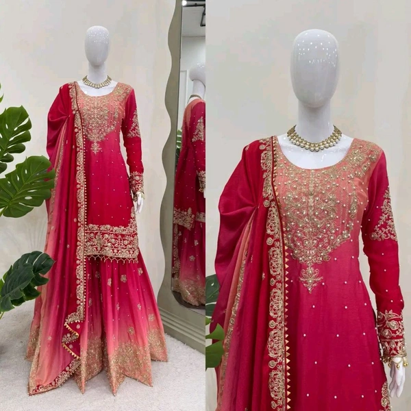 Havy Chinon Blue Designer Suit
 - Shiraz, M