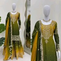 Havy Chinon Blue Designer Suit
 - Kelp, M