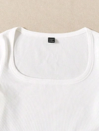 Women's Tops Sexy Tops for Women Shirts Women's Scoop Neck Crop Tee Women's Dress(Hot Pink,X-Small) - White, M