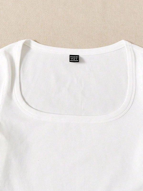 Women's Tops Sexy Tops for Women Shirts Women's Scoop Neck Crop Tee Women's Dress(Hot Pink,X-Small) - White, M