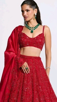 Hot Red Colour Heavy Sequence Work Lehenga Choli
 - Red, Free Size