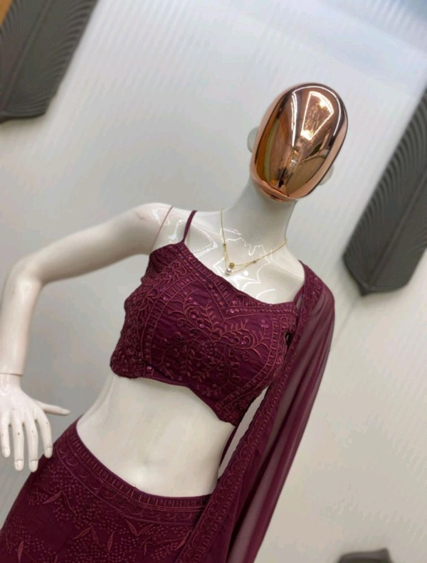 
Shyla Indo Western Outfit - Wine Berry, Free Size