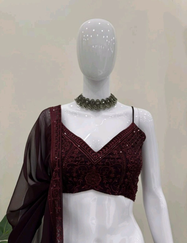 
Shyla Indo Western Outfit - Crater Brown, XXL